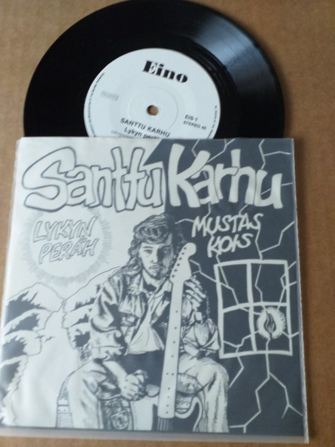 SANTTU KARHU lykyn peräh / mustas kois 7" -1989-