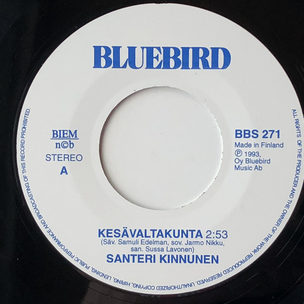 Santeri Kinnunen :  Kesävaltakunta  -  7"