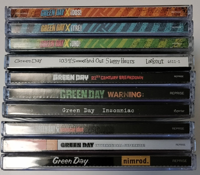 Green Day CD kokoelma (10 CD:tä)