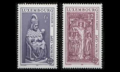 Luxemburg 967-8 ** Europa monumentteja (1978)