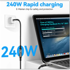 240W USB C -kaapeli / 8K / 40Gbps kulmaliittimellä #30802 - pikkukuva 3