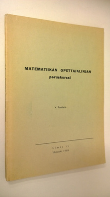 V. Paatero : Matematiikan opettajalinjan peruskurssi