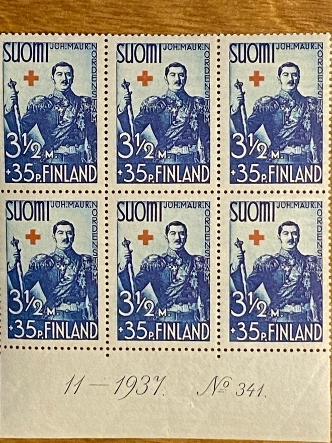 PR 1938 3 1/2MK+0,35MK NUMERO KUUSILO**