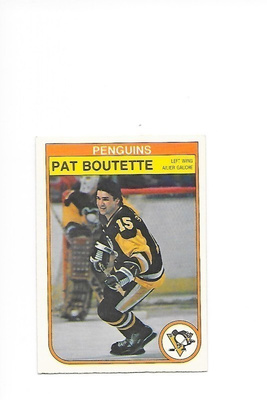 1982-83 OPC #263 Pat Boutette Pittsburgh Penguins gooni