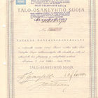 OKK osakekirja Talo-oy Suoja Kuopio 1924 + SK kirje 1925 - pikkukuva 2
