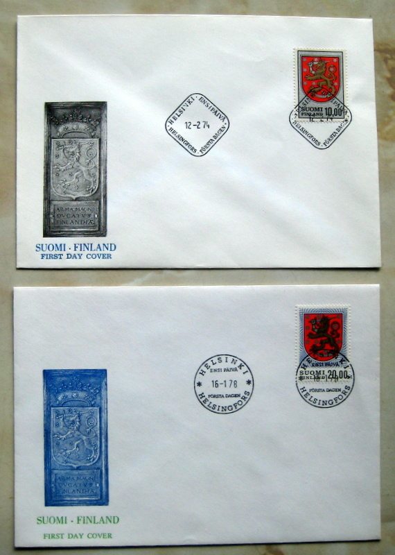 FDC-Vaakunam. -74 10.00mk  -78 20.00mk Lapeh. yht.47e(104)