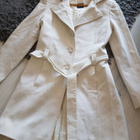 Valkoinen Cinzia Rocca Trench-coat / Trenssi / Kevättakki M - pikkukuva 3