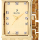 Miesten kullattu rannekello timanttitaululla BULOVA Quartz - pikkukuva 1