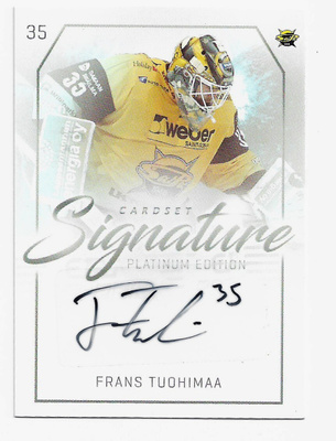 2018-19 Cardset Signature Frans Tuohimaa