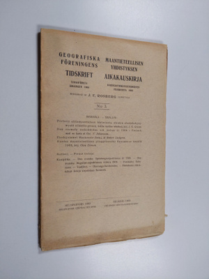 Geografiska föreningens tidskrift 3/1909  = Maantieteelli...