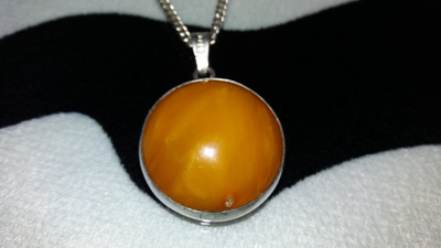 Honey egg Amber kotimainen hopea riipus meripihka