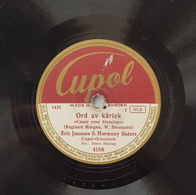 Savikiekko 1949 - Harmony Sisters - Cupol 4156