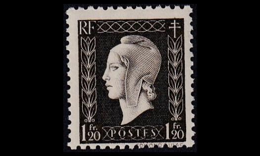 Ranska 717 ** Marianne Dulac 1.20 Fr (1945)