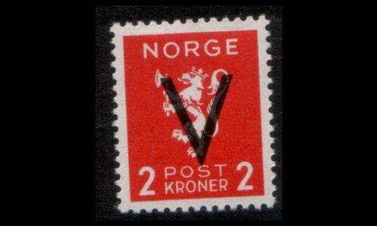 Norja 255 ** V-merkki 2 kr (1941)