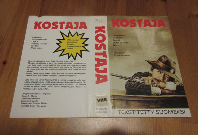 Kostaja (Suomen 3M) VHS FIx kansipaperi (western)