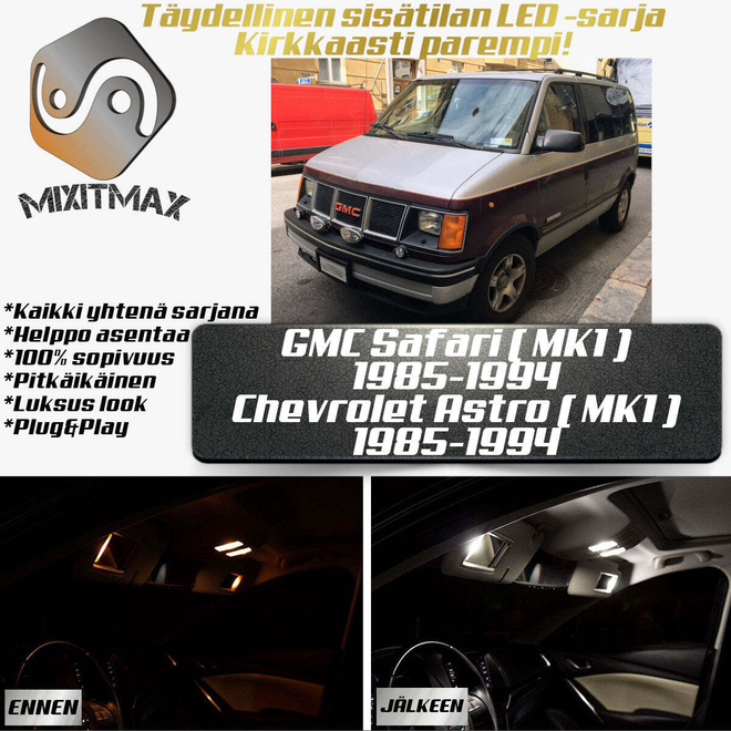 GMC Safari (MK1) Sisätilan LED-sarja 9-osainen