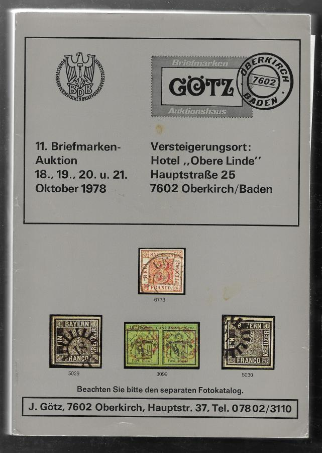 Huutokauppaluettelo - Götz 18.10.1978