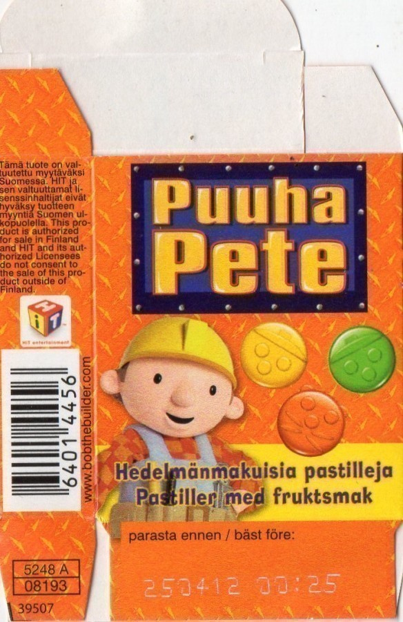 Puuha Pete. Hedelmänmkuisia pastilleja.  Anni.  2009