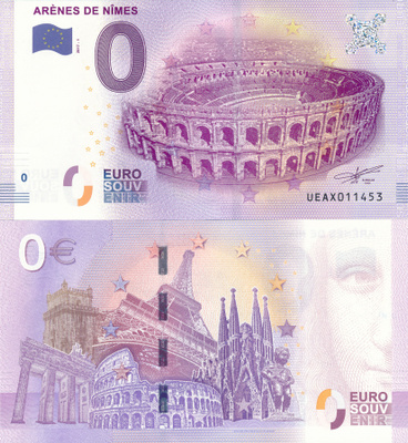 0€ France ARÉNES DE NÎMES ALE ( Ovh 3.95€ )