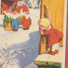 O Vikainen Tontut pihalla, lapsi ovella - pikkukuva 1