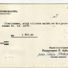 FIRMAKORTTI HIETAMÄKI MIETOINEN PUUSORVAAMO P. ASIKAINEN - pikkukuva 1