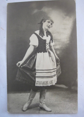 VANHA Postikortti Näyttelijä Vappu Rydman 1900-l