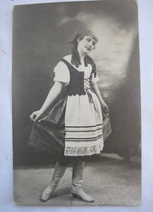 VANHA Postikortti Näyttelijä Vappu Rydman 1900-l