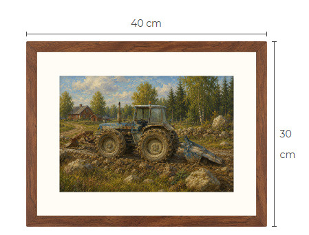 Uusi Ford County traktori art print 30 cm x 40 cm