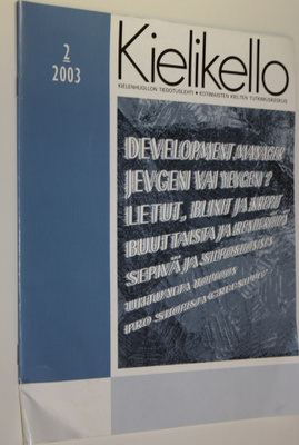 Kielikello 2/2003 : kielenhuollon tiedotuslehti