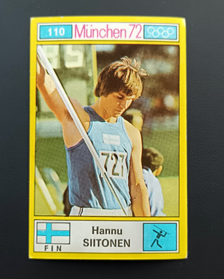Panini Munchen 1972 Hannu Siitoinen