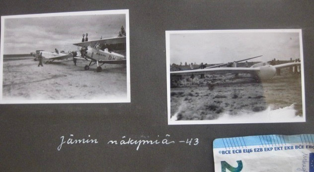 2 VANHAA Valokuvaa Jämijärvi Lentokone ym 1943