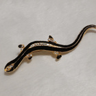 1980-luvun Attwood & Sawyer musta emali Gold plated kullattu - pikkukuva 1