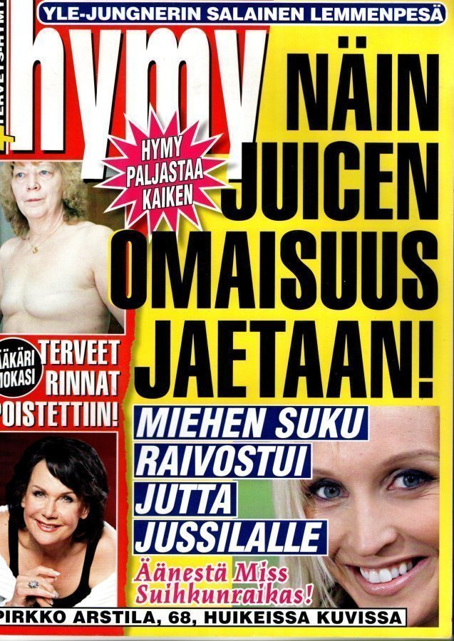 Hymy n:o 4 2007 Seksikäs Pirkko Arstila, 68, v. Katso kuvat.