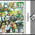 Ål 1998 Eurooppa-merkki 4,20 mk välilöpari logo ** LaPe 140 - pikkukuva 1