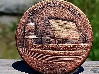Hattula merkki rasiassa. Halkaisija - 45 mm. Hyväkuntoinen k
