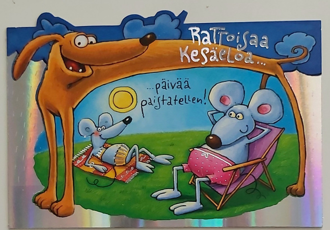 "Rattoisaa kesäeloa..!"-KULKEMATON POSTIKORTTI