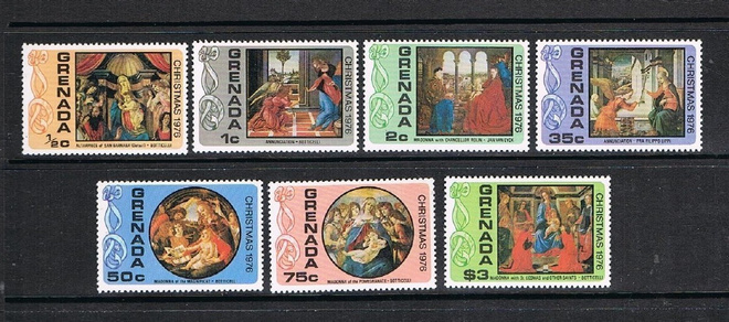 Grenada 1976 - Joulu Christmas ++ sarja ja blokki