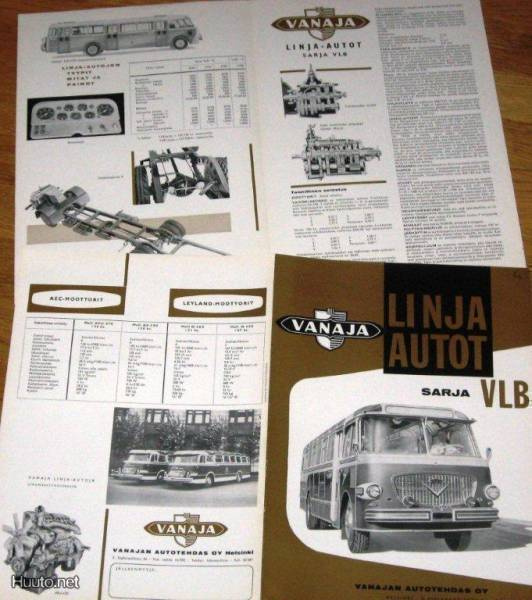 Vanaja VLB linja-auto esite - KUIN UUSI suomalainen - bussi