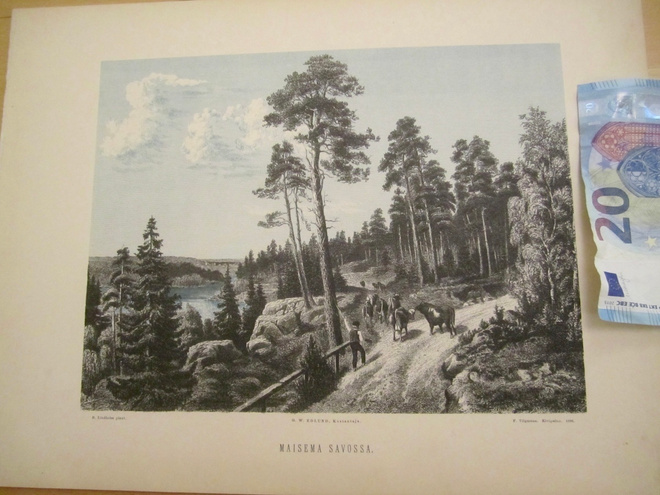 VANHA Gravyyri Lindholm Tampere 1888 Edlund Tilgmann ISO