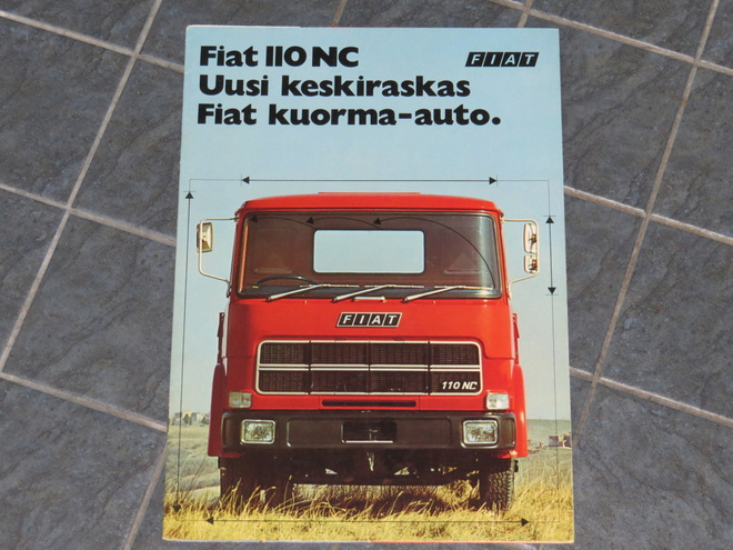 1978 Fiat 110 NC  kuorma-auto esite - suom -24 sivua