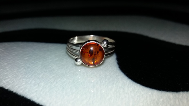 Vintage meripihka desing Hopea sormus PS 925