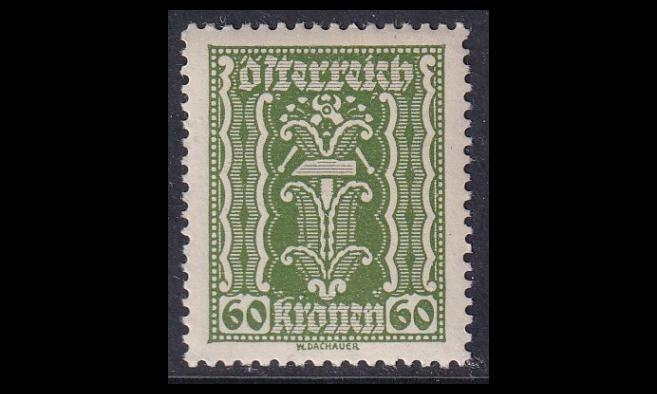 Itävalta 375 ** Käyttösarja maatalous 60 Kr (1922)