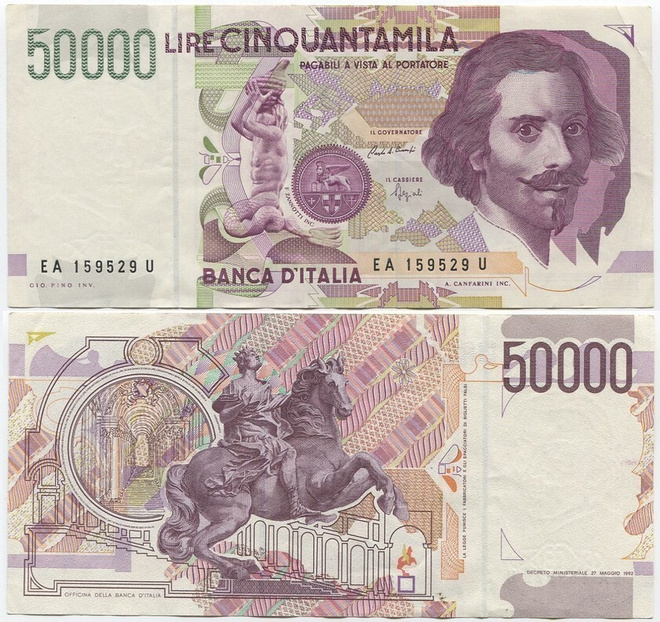 Italia Italy 50000 Lire 1992 (P-116a) AU-