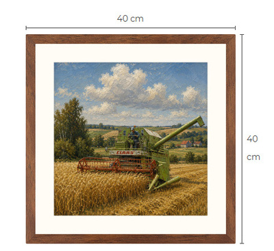 Uusi Claas leikkuupuimuri art print 40 cm x 40 cm