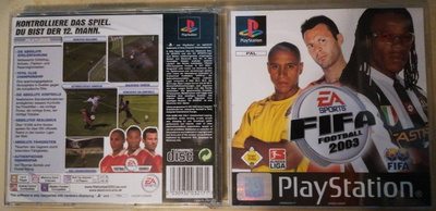 EA Sports Fifa Football 2003 (PlayStation PS1 -peli)