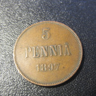 5 penniä 1897 - pikkukuva 1