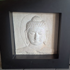 Buddha -muraali, pöytä- tai seinälamppu, 44 x 44 cm - pikkukuva 1