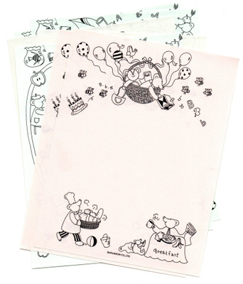°°WAFFLE BEAR° -KIRJEPAPERIT -SETTI /Barunson (nro 9)