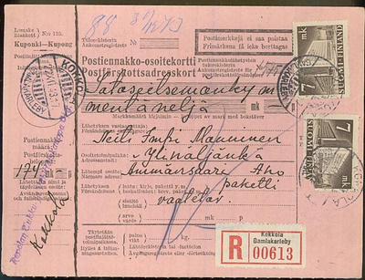 M30 1942 7mk 2 kpl (toinen rikki) R-postiennakkopaketti