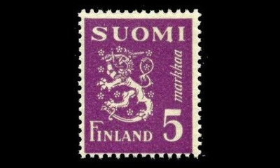 305 ** Leijona 5 mk violetti (1945)